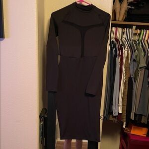 Elegant Black Long Sleeve Dress